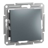 Вимикач одноклавішний Schneider Electric Asfora сталь EPH0100162