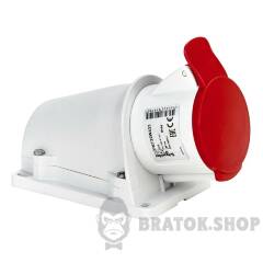 Розетка PratiKa, кутова, настінна, 32A, 2P + E, 380-415 B AC, з'єднання гвинтами