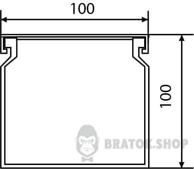 Кабель канал пластиковый 100x100/2000 АСКО-УКРЕМ A0070010027 в Сумах