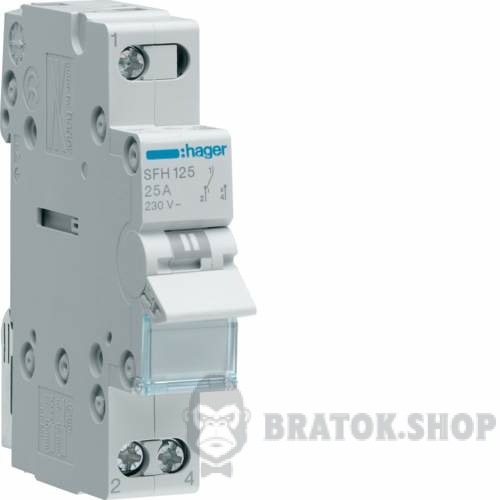 Переключатель ввода резерва 1p 25A I-II ручной HAGER SFH125
