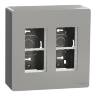 Блок unica system+ відкрита вставка 2х2 алюміній NU122430