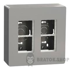 Блок unica system+ відкрита вставка 2х2 алюміній