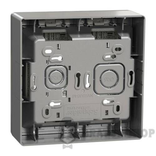 Блок unica system+ відкрита вставка 2х2 алюміній NU122430