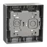 Блок unica system+ відкрита вставка 2х2 алюміній NU122430