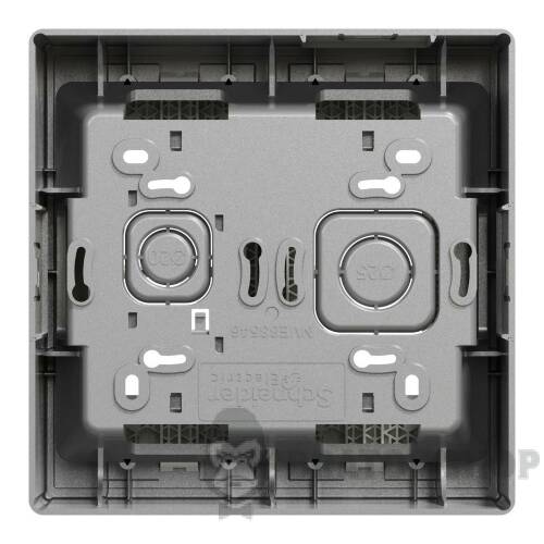Блок unica system+ відкрита вставка 2х2 алюміній NU122430