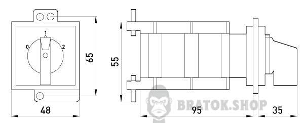 Пакетный переключатель в корпусе e.industrial.sb.0-1-2.3.32, 3р, 32А (0-1-2) i0360016 в Киеве