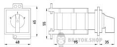 Пакетный переключатель в корпусе e.industrial.sb.0-1-2.3.32, 3р, 32А (0-1-2) i0360016 в Киеве