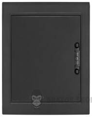 Корпус пластиковый на 24 модулей e.plbox.pro.w.24b.black встроенный, черный с непрозрачной дверцей IP40