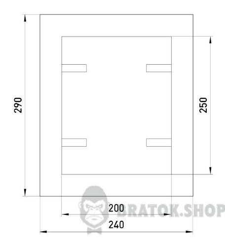 Дверцы металлические ревизионные e.mdoor.stand.200.250.z 200х250м c замком s0100053 в Киеве