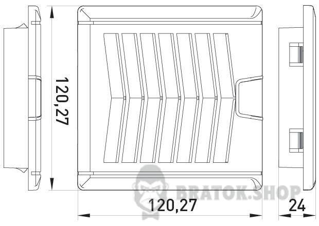Решітка з фільтром e.climat.fanfilter.pro.120 та вентилятором 92х92мм s0103017 у Києві