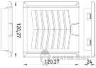 Решітка з фільтром e.climat.fanfilter.pro.120 та вентилятором 92х92мм s0103017 у Києві