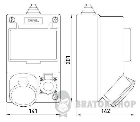 Монтажний набір 32А 3Р+N+Z 220/400V,16A 2P+Z 250V, клемна колодка 5х6кв.мм 6265-130 у Києві