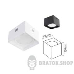 Светильник точечный накладной 10W 4200K квадрат белый Horoz Electric SANDRA-SQ10/L