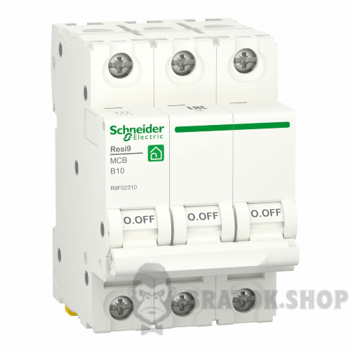 Автоматический выключатель 3P 10A B 6кА Schneider Electric Resi9 (R9F02310)