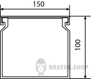 Кабель канал пластиковый 150x100/2000 АСКО-УКРЕМ A0070010028 в Сумах