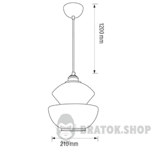 Светильник подвесной E27 Horoz Electric HARMONY-1 021-017-0001-010 титан
