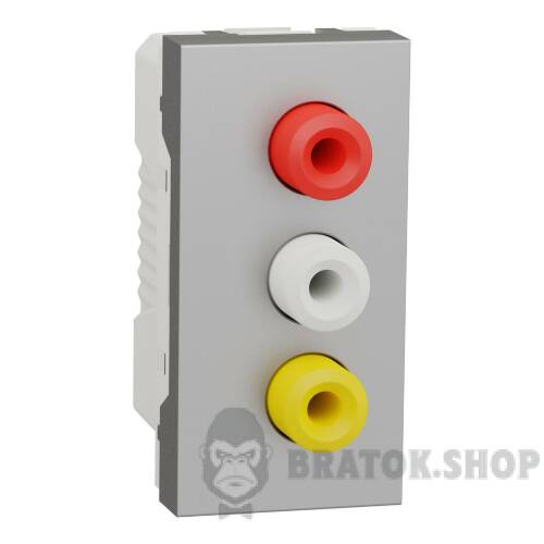 Розетка 3 RCA, 1 модуль алюміній NU343130 в Киеве