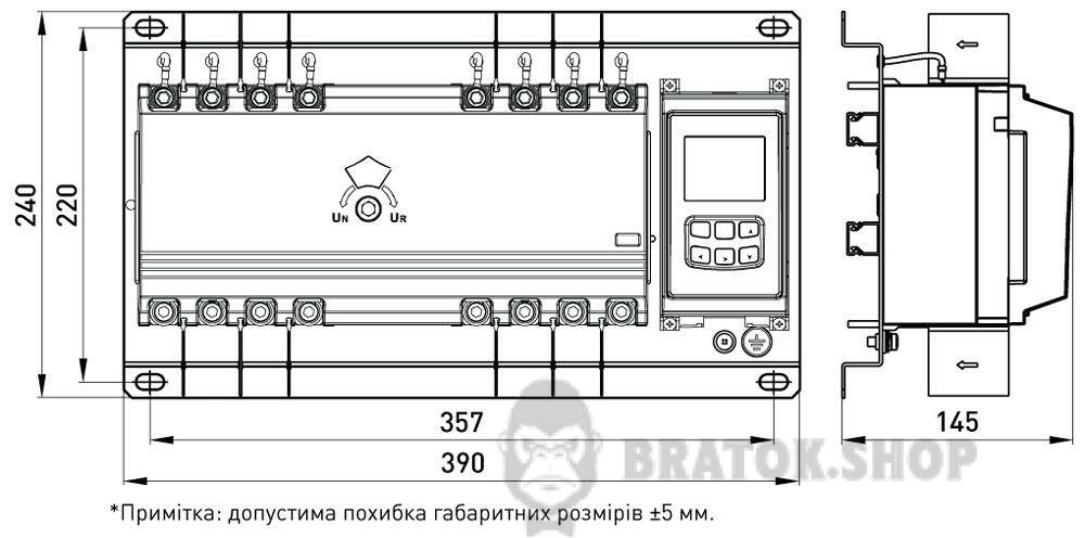 Устройство АВР e.industrial.ats.3.125, 3p, 125А i088014 в Киеве