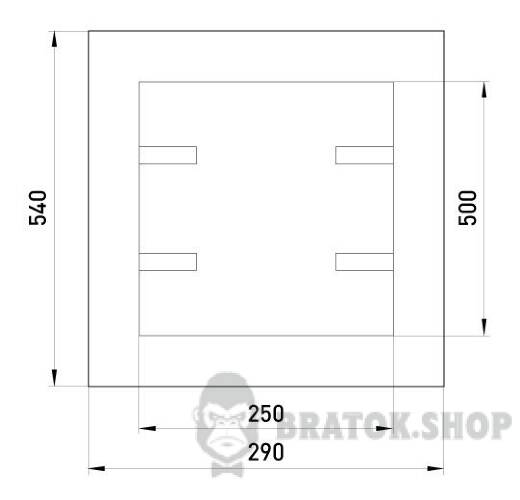 Дверцы металлические ревизионные e.mdoor.stand.250.500.z 250х500м c замком s0100043 в Киеве