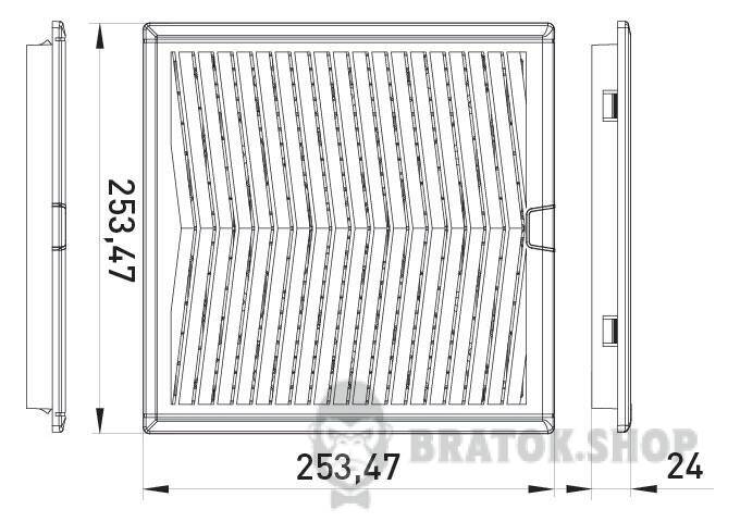 Решетка с фильтром e.climat.fanfilter.pro.255 и вентилятором 180х180мм s0103020 в Киеве
