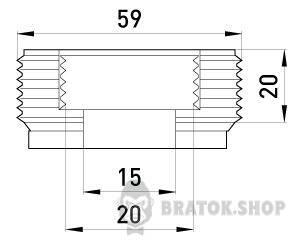 Перехідник металевий e.industrial.pipe.thread.bts.2".1/2", різьбовий, з 2" на 1/2" i0410011 у Києві