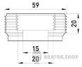 Перехідник металевий e.industrial.pipe.thread.bts.2".1/2", різьбовий, з 2" на 1/2" i0410011 у Києві