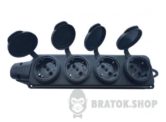 Удлинитель 50м на 4 розетки с заземлением IP44 Kraft Bratok.Shop