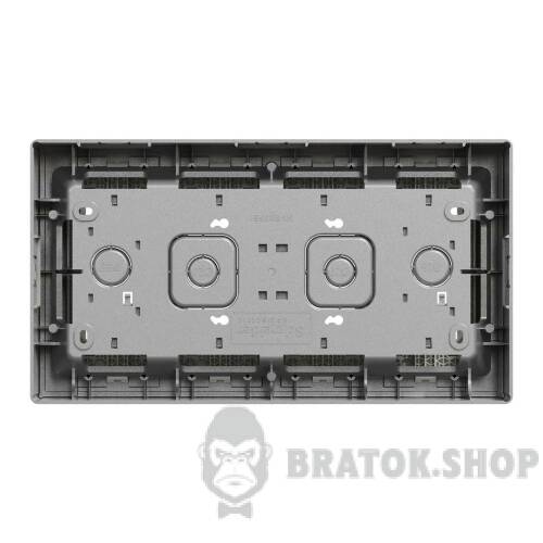 Блок unica system+ відкрита вставка 4х2 алюміній NU124430