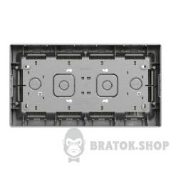 Блок unica system+ відкрита вставка 4х2 алюміній