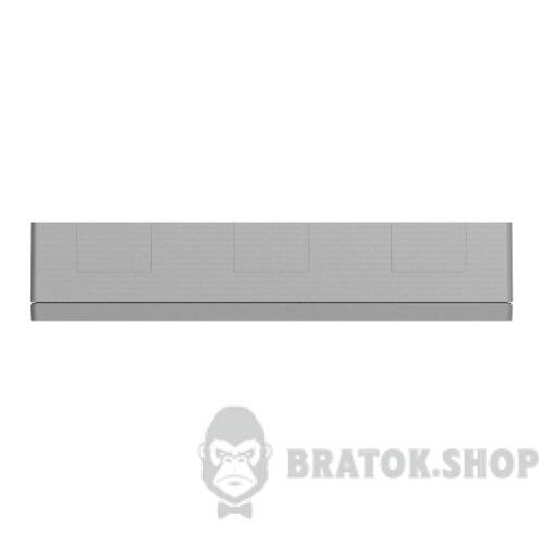 Блок unica system+ відкрита вставка 4х2 алюміній NU124430