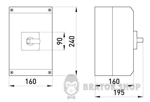 Пакетный переключатель в корпусе e.industrial.sb.1-0-2.4.100, 4р, 100А (1-0-2) i0360014 в Киеве
