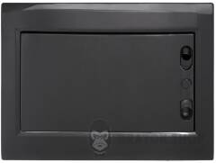 Корпус пластиковый на 12 модулей e.plbox.pro.n.12b.black навесной, черный с непрозрачной дверцей IP40