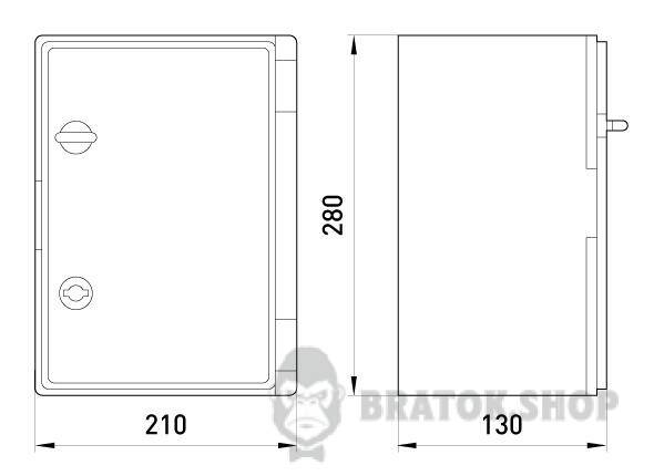 Корпус удароміцний з АБС-пластика e.plbox.210.280.130.blank, 210х280х130мм, IP65 CP5001 у Києві