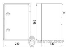 Корпус удароміцний з АБС-пластика e.plbox.210.280.130.blank, 210х280х130мм, IP65