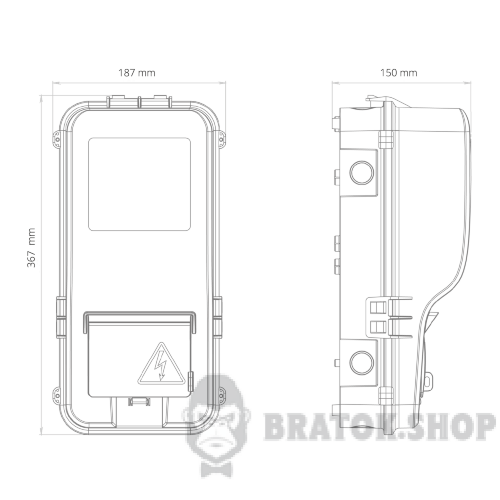 Ящик для електролічильника IP54 NIK DOT.3 зовнішній NIK DOT 3 у Сумах