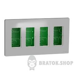 Блок unica system+ прихована вставка 4х2 алюміній