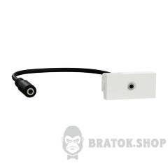 Розетка Minijack 1 модуль білий