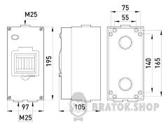 Корпус распределительный e.industrial.box.4, до 4-х модулей, влагозащищенный, IP65