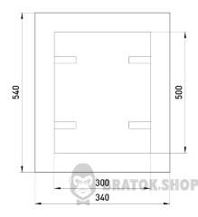 Дверцы металлические ревизионные e.mdoor.stand.300.500.z 300х500м c замком