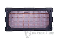 Органайзер пластиковий, e.toolbox.pro.23, 22" 40-секційний 497х157х250мм