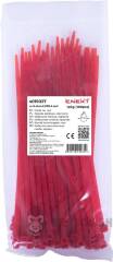 Кабельна стяжка e.ct.stand.280.4.red (100шт), червона
