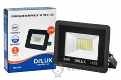 Прожектор светодиодный LED 20 Вт 6500K IP65 DELUX FMI 11 черный