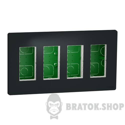 Блок unica system+ прихована вставка 4х2 антрацит NU174454