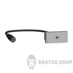 Розетка Minijack 1 модуль алюміній