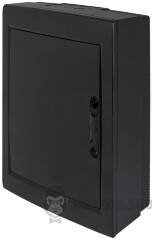 Корпус пластиковый на 24 модулей e.plbox.pro.n.24b.black навесной, черный с непрозрачной дверцей IP40