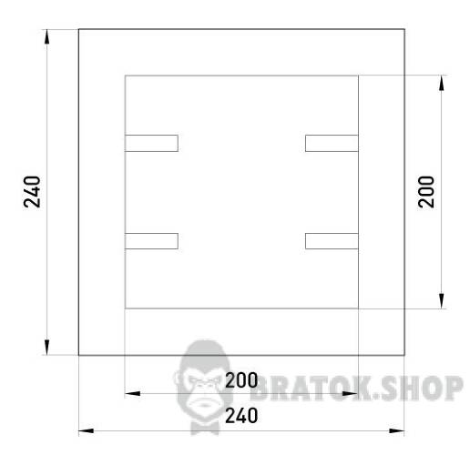 Дверца металлическая ревизионная e.mdoor.stand.200.200.z 200х200м с замком s0100059 в Киеве