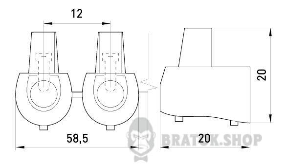 Кінцевий клемник e.tc.end.stand.5.4, 5шт, 4 кв.мм s2039001