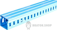 Короб пластиковий перфорований e.trunking.perf.stand.80.60, 80х60мм, блакитний 2м