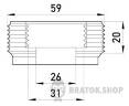 Перехідник металевий e.industrial.pipe.thread.bts.2".1", різьбовий, з 2" на 1" i0410013 у Києві