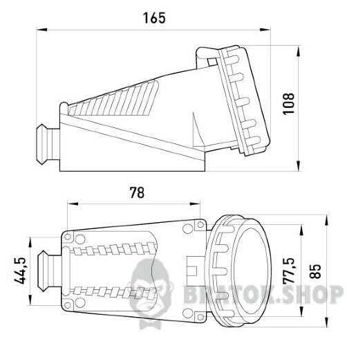 Силовая розетка стационарная 3Р+N+Z, 400В, 16А, IP67 2626-137 в Киеве